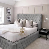 Monarch Bed Frame With Chesterfield Upholstery