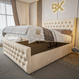 Modern ottoman divan storage bed frame upholstered