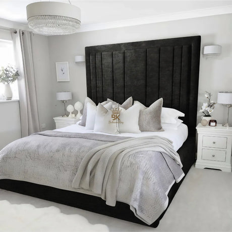 Evie Bed Frame 75" (6ft2) Tall Headboard - Mink Coniston