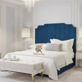 Lacey Art Deco Bedframe Pictured With Tall Headboard