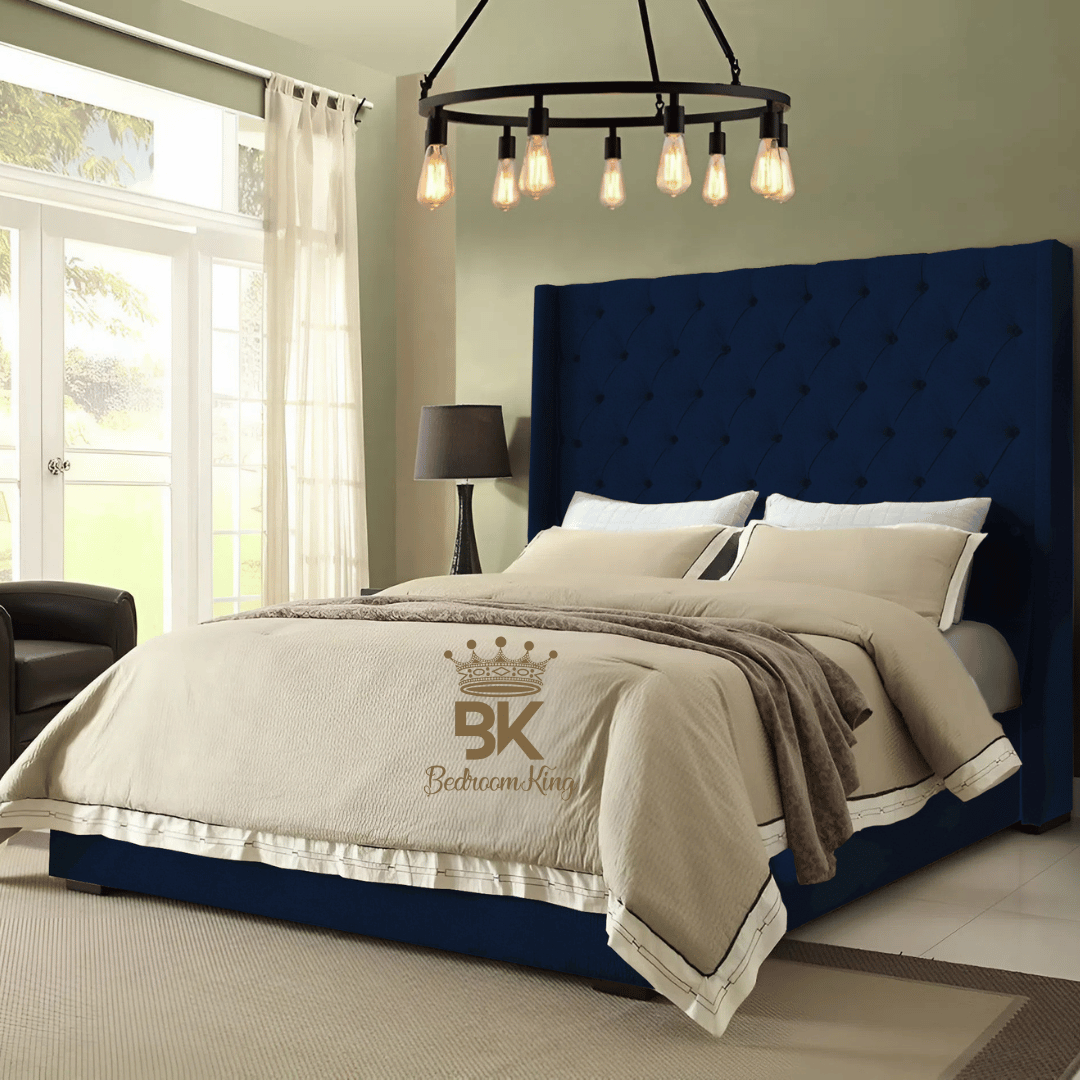 Grand Curved Wingback Bed frame Available With Storage