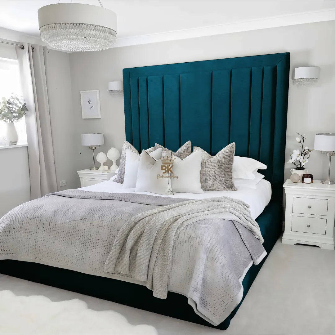 Evie Bed Frame 75" (6ft2) Tall Headboard - Mink Coniston