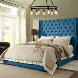 Grand Curved Wingback Bed frame Available With Storage