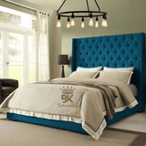 Grand Curved Wingback Bed frame Available With Storage