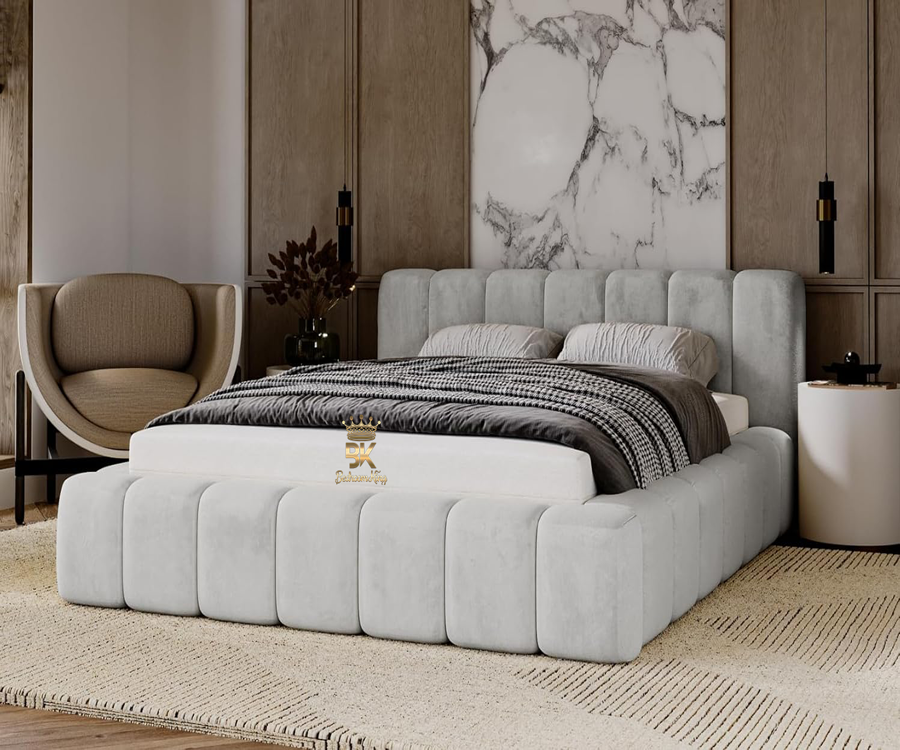 Padded Bubble Bedframe in super kingsize made by Bedroomking