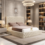 Montana Padded Chesterfield Upholstered Storage Bed frame