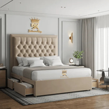 Divan bed frame with 4 drawers