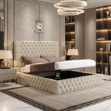 Montana Padded Chesterfield Upholstered Storage Bed frame