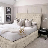 Monarch Bed Frame With Chesterfield Upholstery