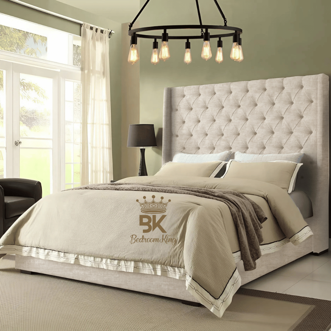 Grand Curved Wingback Bed frame Available With Storage
