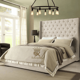 Grand Curved Wingback Bed frame Available With Storage