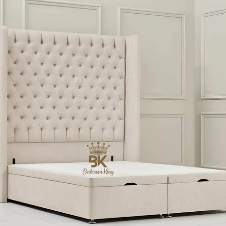 Canterbury Wingback Ottoman Divan Storage Bed