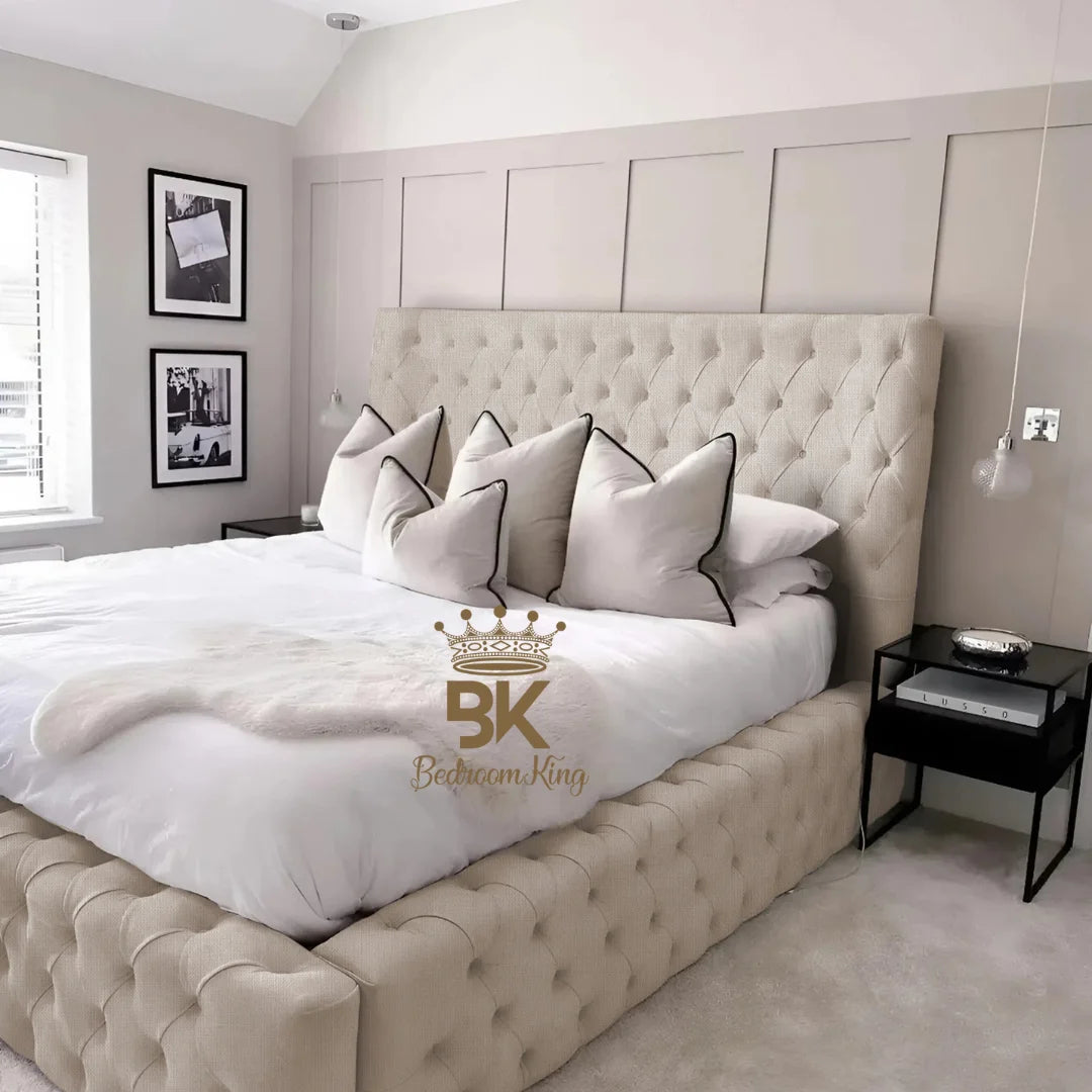 Monarch Bed Frame With Chesterfield Upholstery