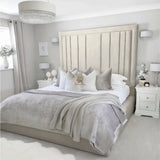 Evie Bed Frame 75" (6ft2) Tall Headboard - Mink Coniston