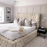 Monarch Bed Frame With Chesterfield Upholstery