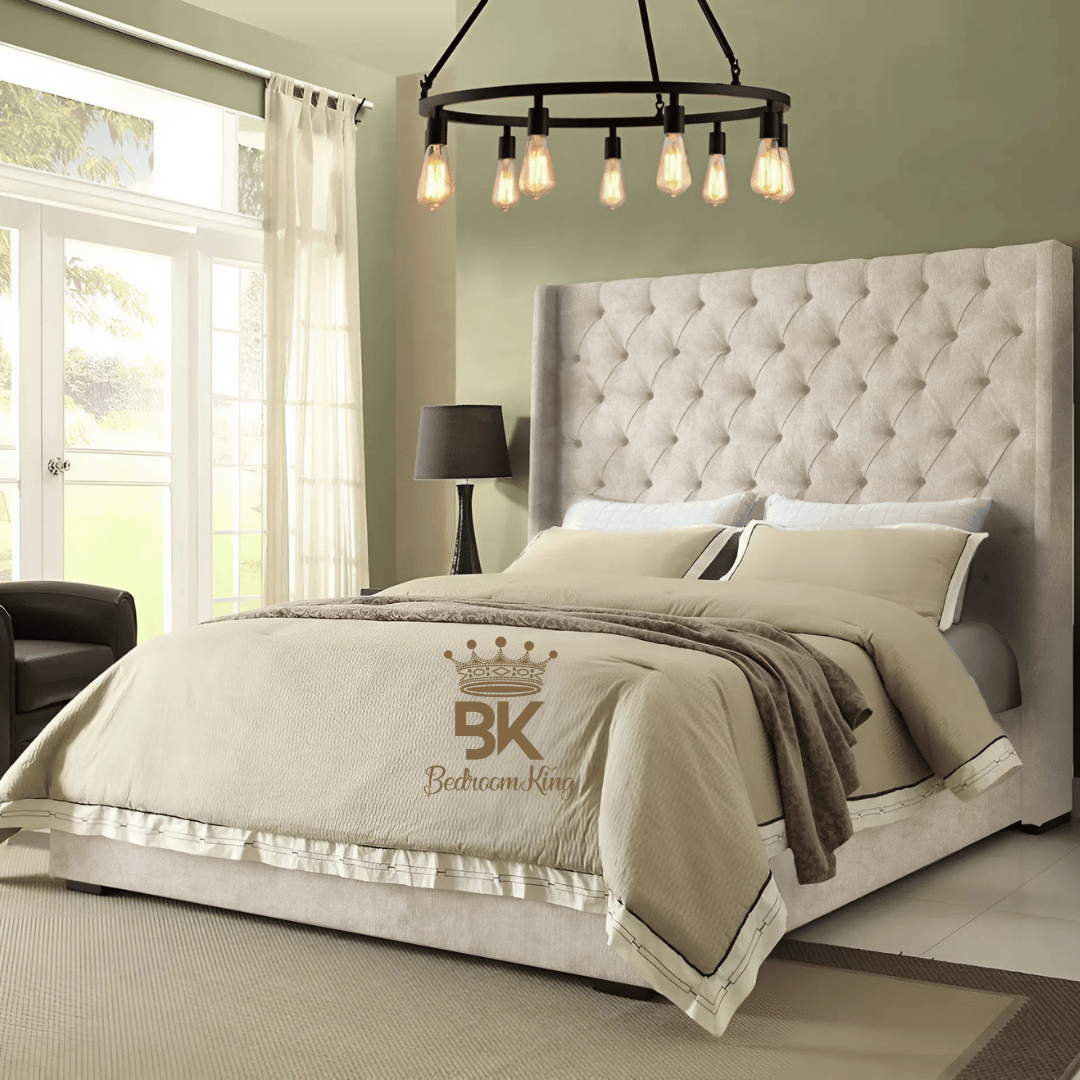 Grand Curved Wingback Bed frame Available With Storage