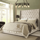 Grand Curved Wingback Bed frame Available With Storage