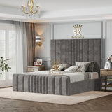 Bethany Luxury Fabric Bed Frame - Cream Naples