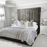 Evie Bed Frame 75" (6ft2) Tall Headboard - Mink Coniston