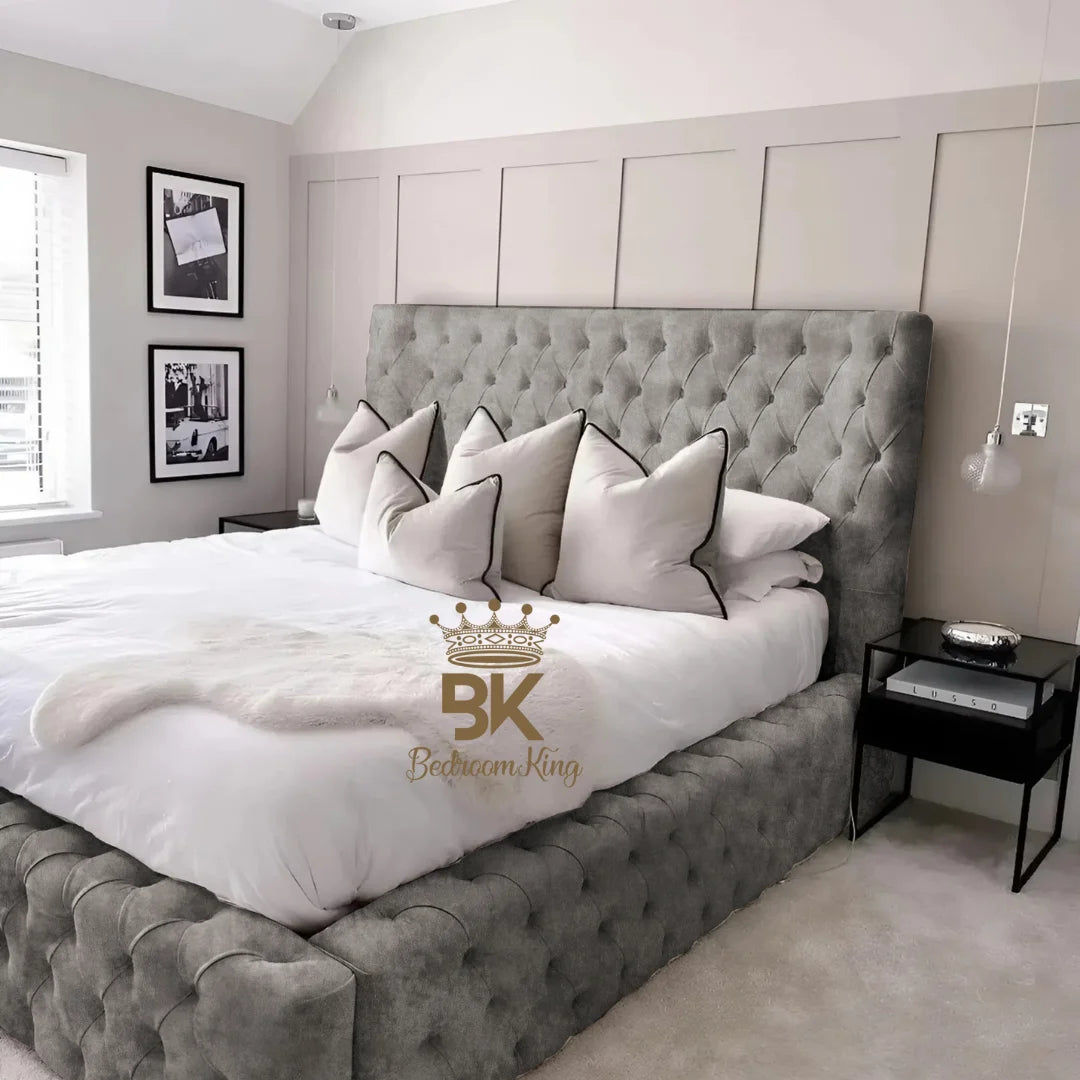 Monarch Bed Frame With Chesterfield Upholstery