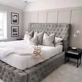 Monarch Bed Frame With Chesterfield Upholstery