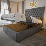 Luxury upholstered ottoman divan double bed frame made by Bedroomking