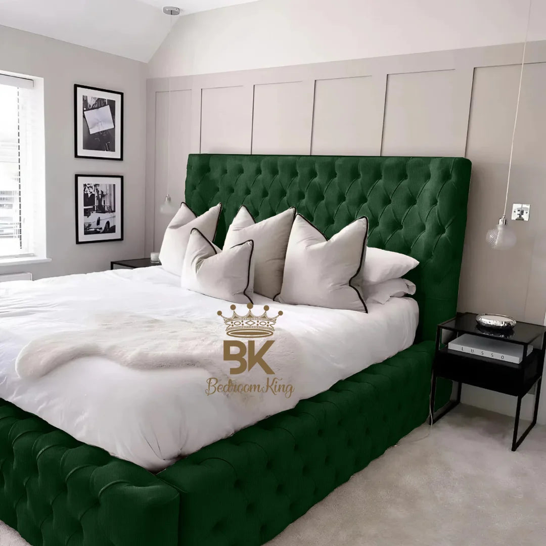 Monarch Bed Frame With Chesterfield Upholstery