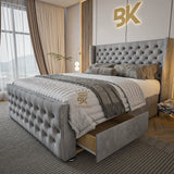 Wingback Divan Drawer Bed Set made by Bedroomking