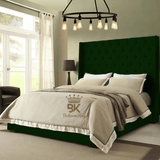 Grand Curved Wingback Bed frame Available With Storage