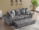 Chelsea 3 Seater Sofa Bed + 2 Seater Storage Sofa 3+2 Grey - Bedroomking