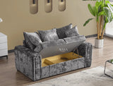 Chelsea 3 Seater Sofa Bed + 2 Seater Storage Sofa 3+2 Grey - Bedroomking