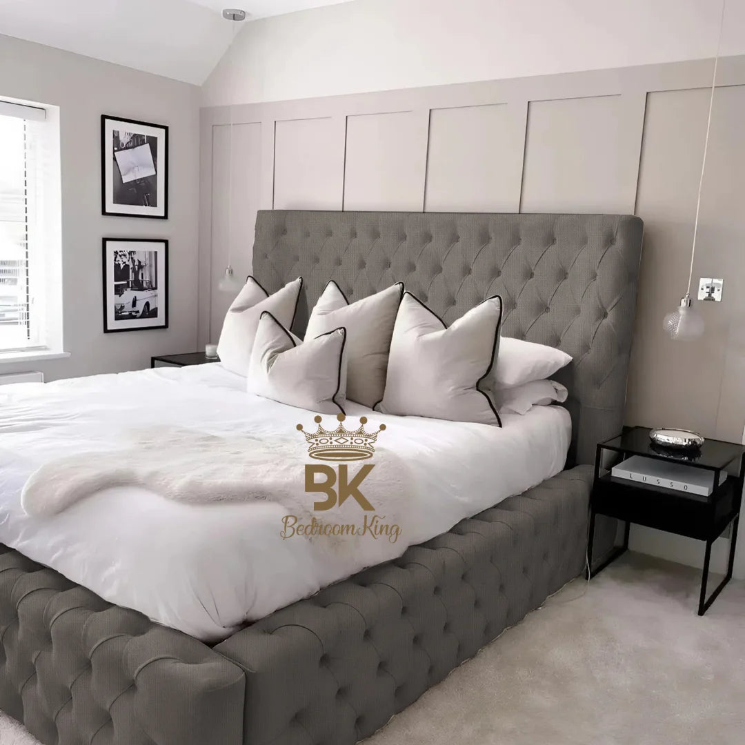 Monarch Bed Frame With Chesterfield Upholstery