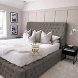 Monarch Bed Frame With Chesterfield Upholstery