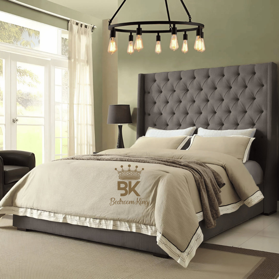 Grand Curved Wingback Bed frame Available With Storage