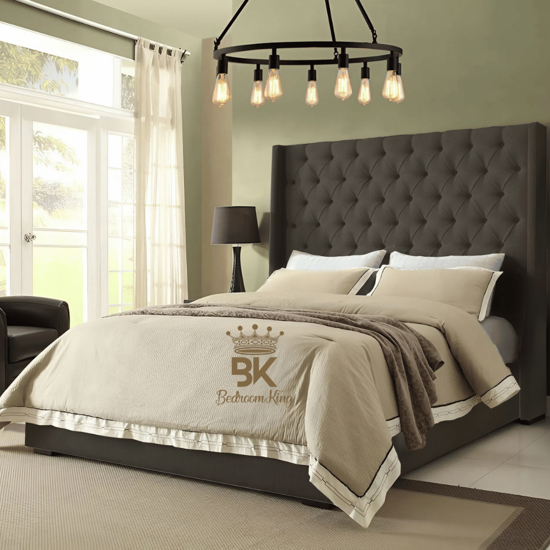 Grand Curved Wingback Bed frame Available With Storage