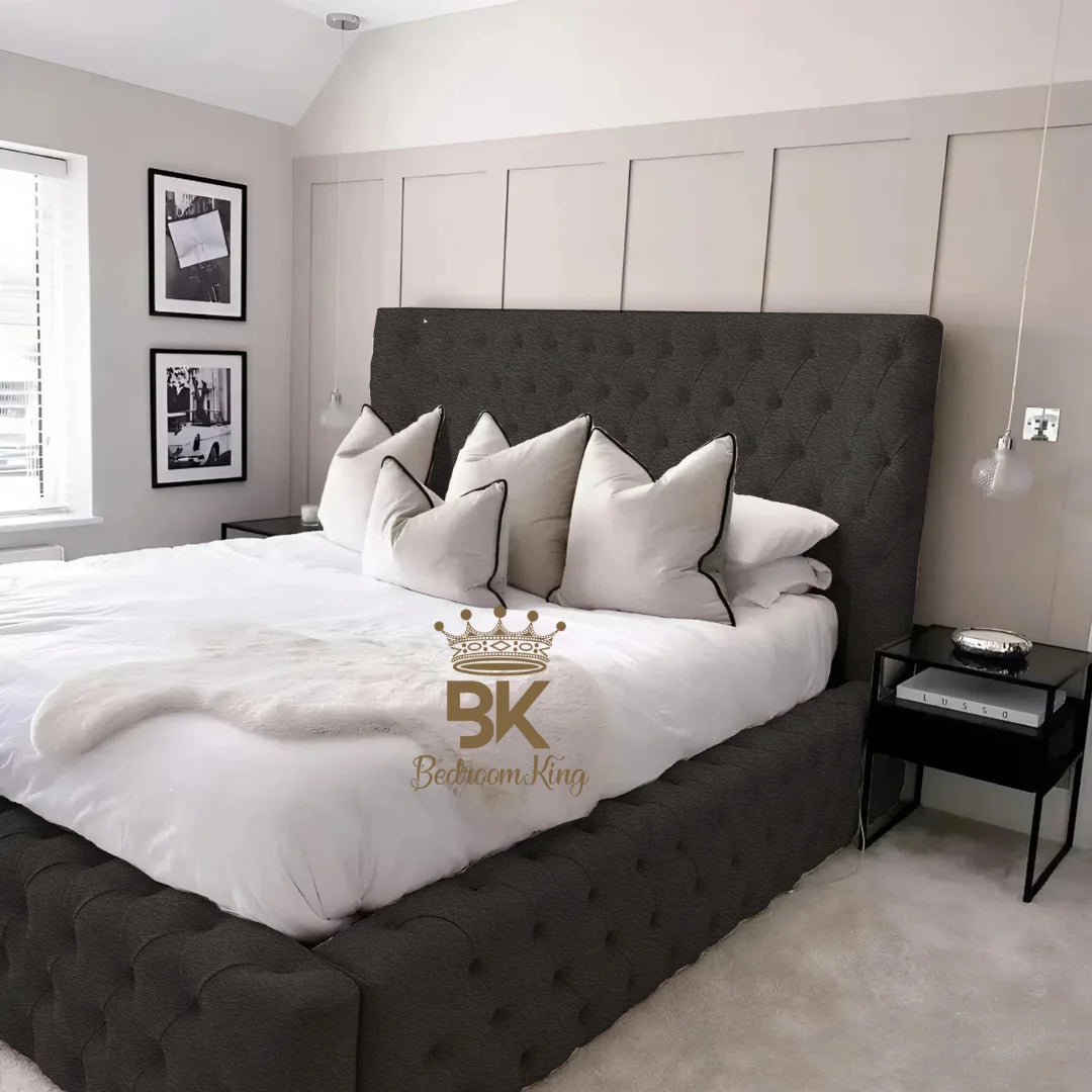 Monarch Bed Frame With Chesterfield Upholstery