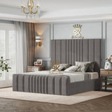 Bethany Luxury Fabric Bed Frame - Cream Naples