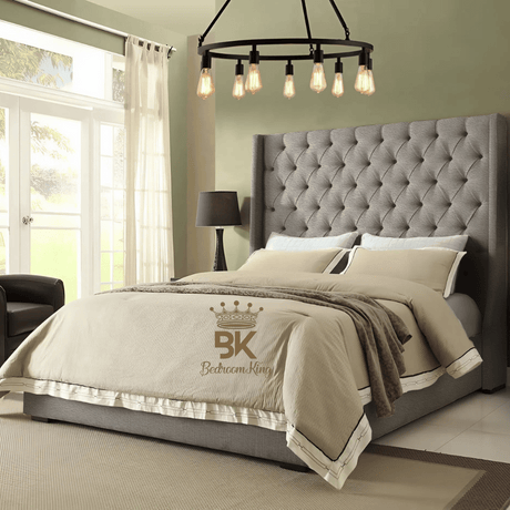 Grand Curved Wingback Bed frame Available With Storage