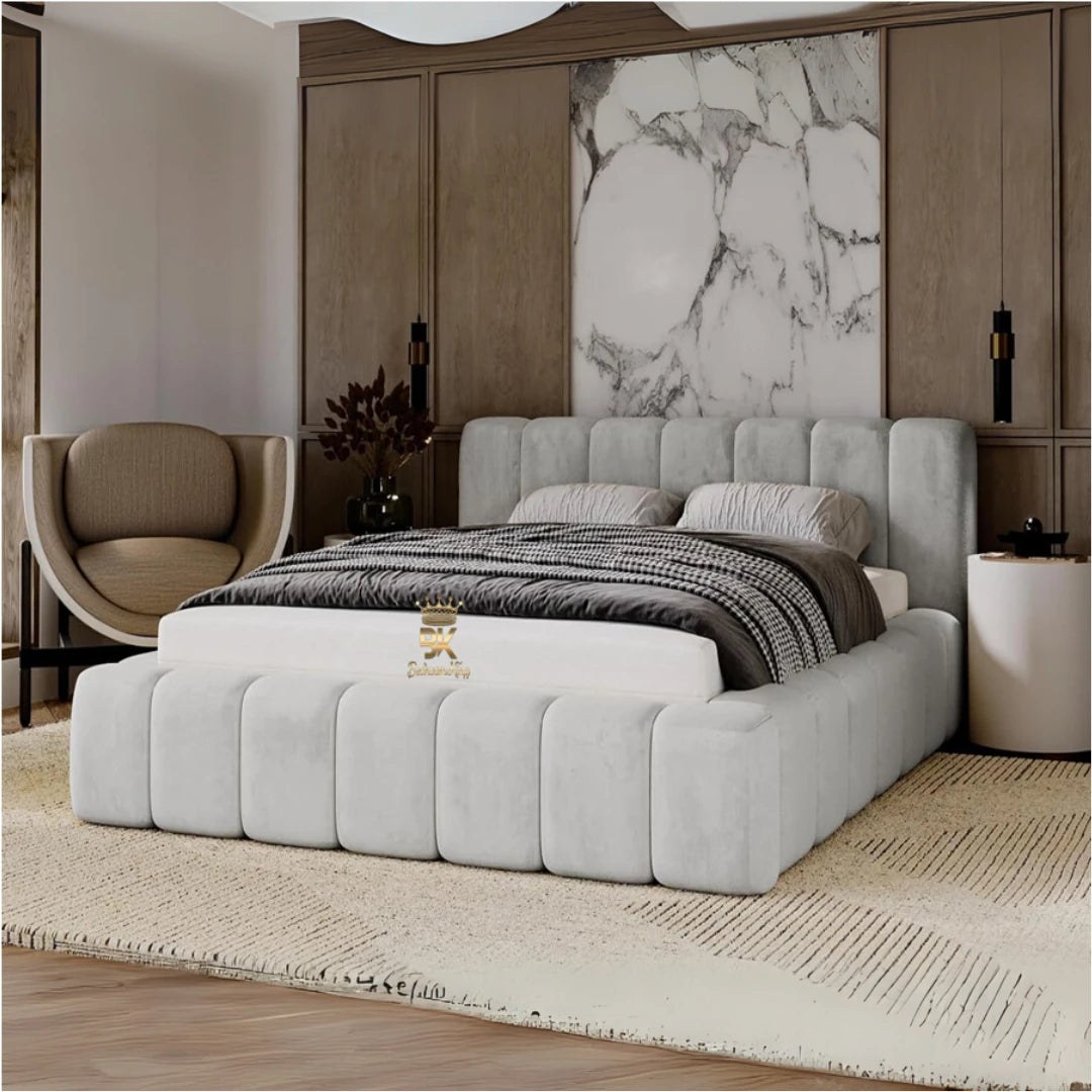 Padded Bubble Bedframe in super kingsize made by Bedroomking