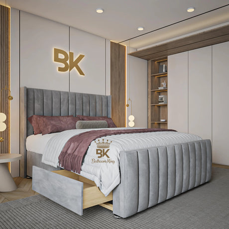 Wingback Divan Drawer Bed Set made by Bedroomking