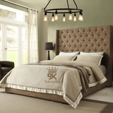 Grand Curved Wingback Bed frame Available With Storage
