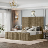 Bethany Luxury Fabric Bed Frame - Cream Naples