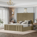 Bethany Luxury Fabric Bed Frame - Cream Naples