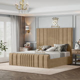 Bethany Luxury Fabric Bed Frame - Cream Naples