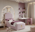 Moana Childrens Upholstered Ottoman Bedframe + Free 8" Mattress - Bedroomking
