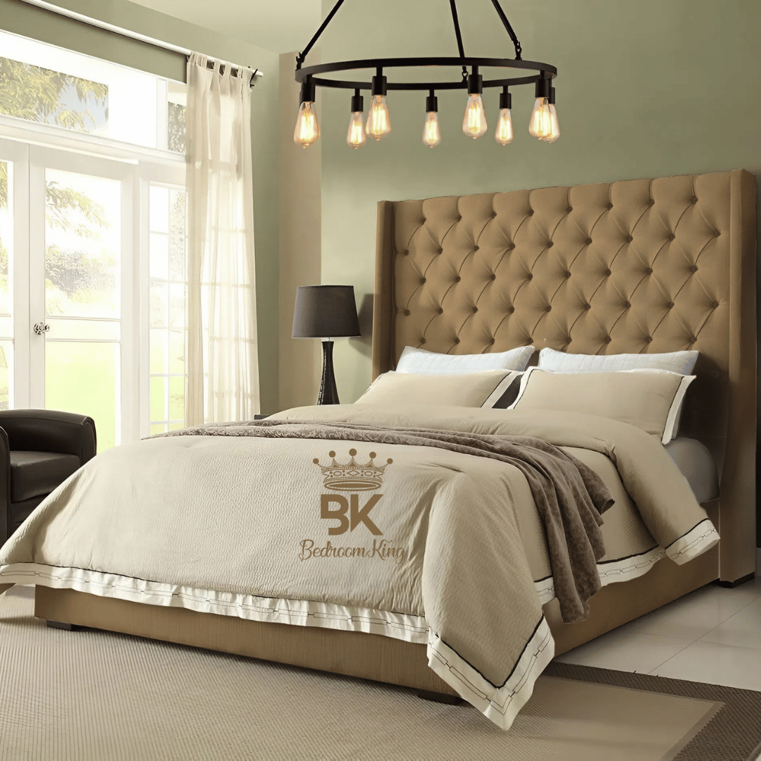 Grand Curved Wingback Bed frame Available With Storage