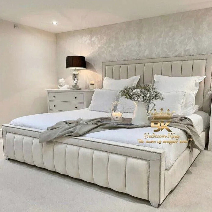 Michigan Panel Upholstered Ottoman Bed Frame
