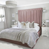 Evie Bed Frame 75" (6ft2) Tall Headboard - Mink Coniston