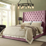 Grand Curved Wingback Bed frame Available With Storage