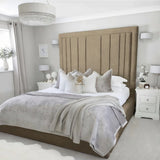 Evie Bed Frame 75" (6ft2) Tall Headboard - Mink Coniston